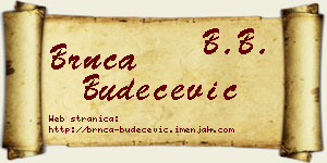 Brnča Budečević vizit kartica
